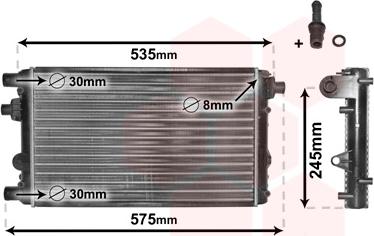 Van Wezel 17002239 - Радиатор, охлаждение двигателя parts5.com