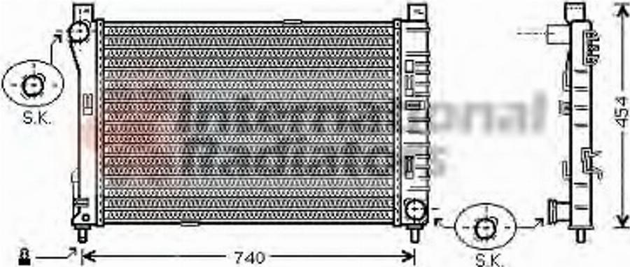 Van Wezel 30002378 - Радиатор, охлаждение двигателя parts5.com