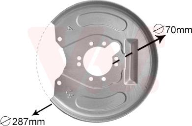 Van Wezel 3225374 - Отражатель, защита, тормозной диск parts5.com