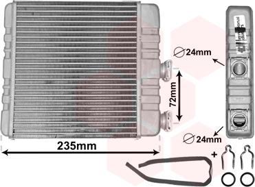 Van Wezel 37006321 - Теплообменник, отопление салона parts5.com