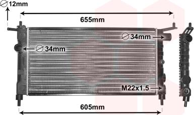 Van Wezel 37002183 - Радиатор, охлаждение двигателя parts5.com