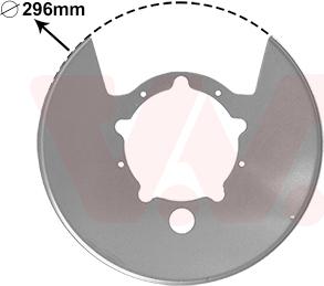 Van Wezel 2815375 - Отражатель, защита, тормозной диск parts5.com