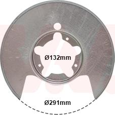 Van Wezel 2813373 - Отражатель, защита, тормозной диск parts5.com