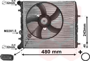 Van Wezel 76002013 - Радиатор, охлаждение двигателя parts5.com