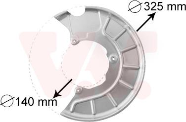 Van Wezel 7622371 - Отражатель, защита, тормозной диск parts5.com