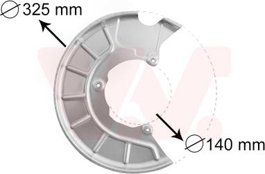 Van Wezel 7622372 - Отражатель, защита, тормозной диск parts5.com