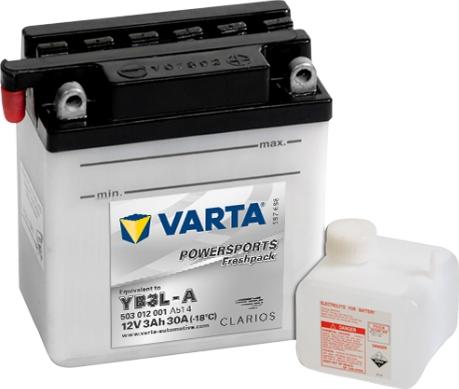 Varta 503012001A514 - Стартерная аккумуляторная батарея, АКБ parts5.com