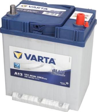 Varta B540125033 - Стартерная аккумуляторная батарея, АКБ parts5.com