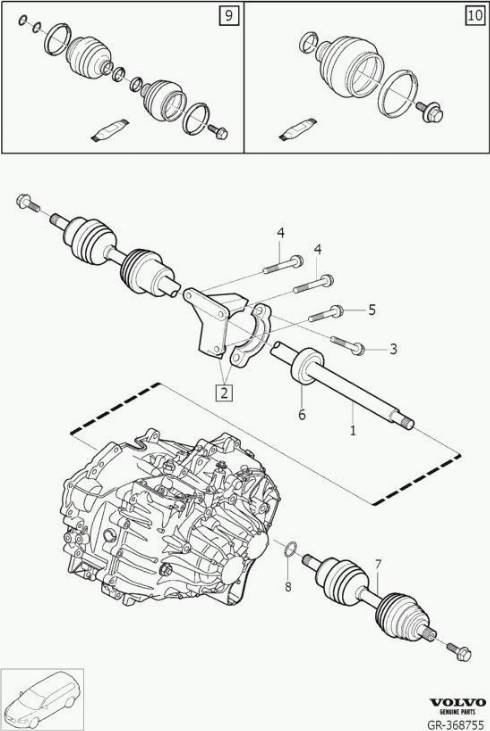 Volvo 31256019 - Пыльник, приводной вал parts5.com