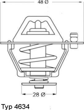 WAHLER 4634.76 - Термостат, охлаждающая жидкость parts5.com