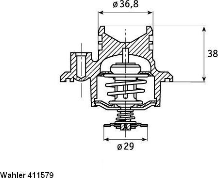 WAHLER 411579.92D - Термостат, охлаждающая жидкость parts5.com