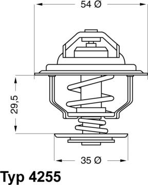 WAHLER 4255.87D - Термостат, охлаждающая жидкость parts5.com