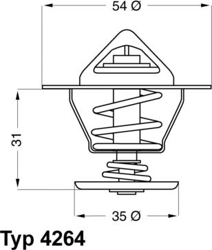 WAHLER 4264.84D - Термостат, охлаждающая жидкость parts5.com