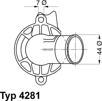 WAHLER 4281.87D - Термостат, охлаждающая жидкость parts5.com