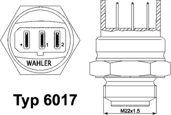 WAHLER 601785D - Термовыключатель, вентилятор радиатора / кондиционера parts5.com