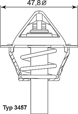 WAHLER 3457.90D - Термостат, охлаждающая жидкость parts5.com