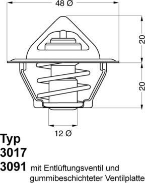 WAHLER 3017.92D50 - Термостат, охлаждающая жидкость parts5.com