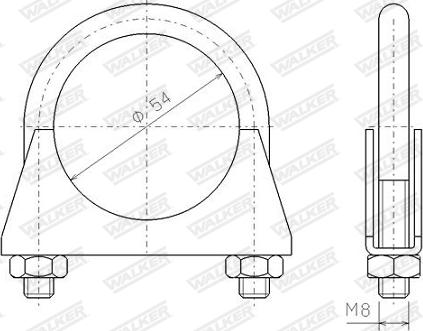 Walker 82310 - Соединительные элементы, система выпуска parts5.com