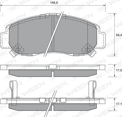 AISIN BPHO-1008 - Тормозные колодки, дисковые, комплект parts5.com