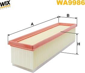 WIX Filters WA9986 - Воздушный фильтр parts5.com