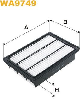 WIX Filters WA9749 - Воздушный фильтр parts5.com