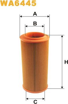 WIX Filters WA6445 - Воздушный фильтр parts5.com