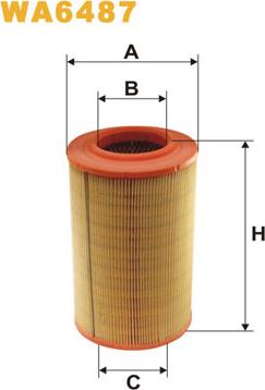 WIX Filters WA6487 - Воздушный фильтр parts5.com