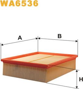 WIX Filters WA6536 - Воздушный фильтр parts5.com