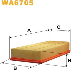 WIX Filters WA6705 - Воздушный фильтр parts5.com