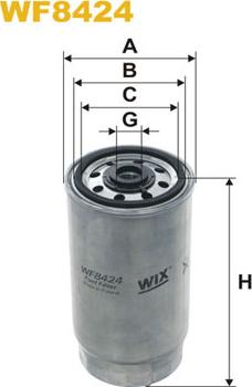 WIX Filters WF8424 - Топливный фильтр parts5.com