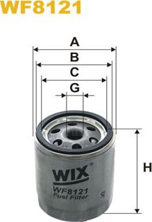 WIX Filters WF8121 - Топливный фильтр parts5.com