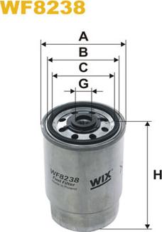 WIX Filters WF8238 - Топливный фильтр parts5.com