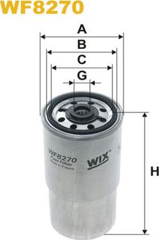 WIX Filters WF8270 - Filtro combustible parts5.com