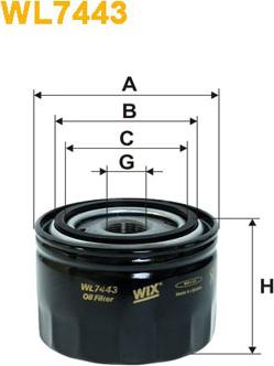 WIX Filters WL7443 - Масляный фильтр parts5.com