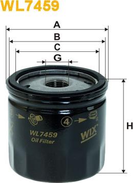 WIX Filters WL7459 - Масляный фильтр parts5.com