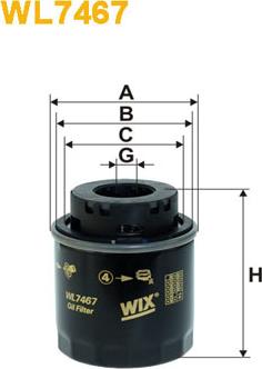 WIX Filters WL7467 - Масляный фильтр parts5.com