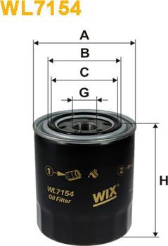 WIX Filters WL7154 - Filtro de aceite parts5.com