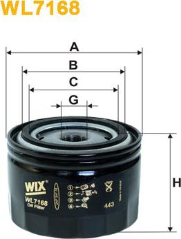WIX Filters WL7168 - Масляный фильтр parts5.com