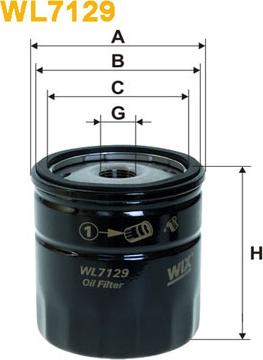 WIX Filters WL7129 - Filtro de aceite parts5.com