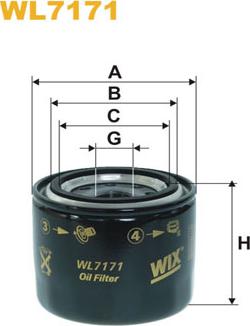 WIX Filters WL7171 - Масляный фильтр parts5.com