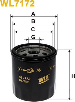 WIX Filters WL7172 - Масляный фильтр parts5.com