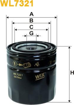 WIX Filters WL7321 - Масляный фильтр parts5.com