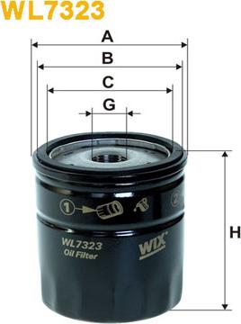 WIX Filters WL7323 - Масляный фильтр parts5.com