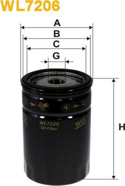 WIX Filters WL7206 - Масляный фильтр parts5.com