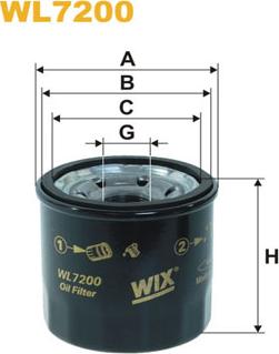 WIX Filters WL7200 - Масляный фильтр parts5.com