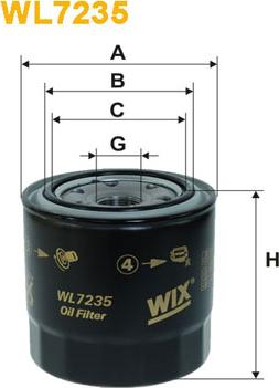 WIX Filters WL7235 - Масляный фильтр parts5.com