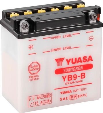 Yuasa YB9-B - Стартерная аккумуляторная батарея, АКБ parts5.com