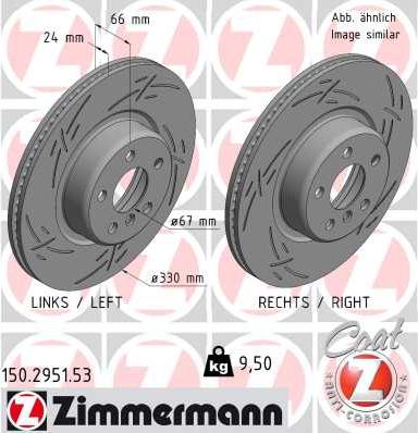 Zimmermann 150.2951.53 - Тормозной диск parts5.com