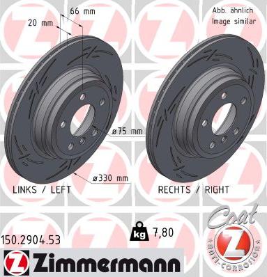 Zimmermann 150.2904.53 - Тормозной диск parts5.com