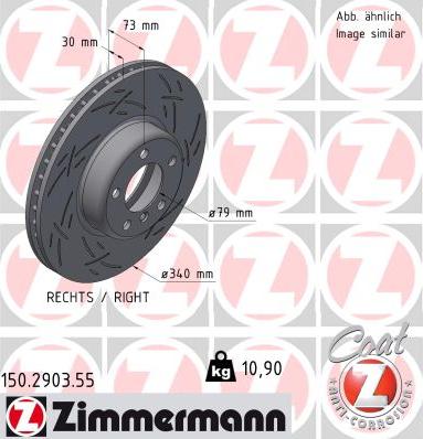 Zimmermann 150.2903.55 - Тормозной диск parts5.com